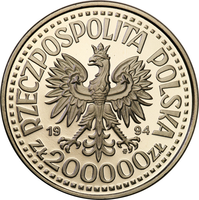 III RP. PRÓBA Nikiel 200 000 złotych 1994 Monte Casino